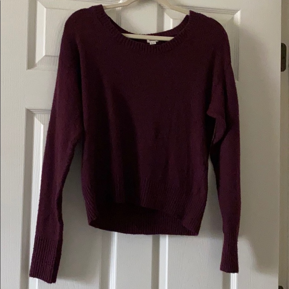White or Burgundy Sweater